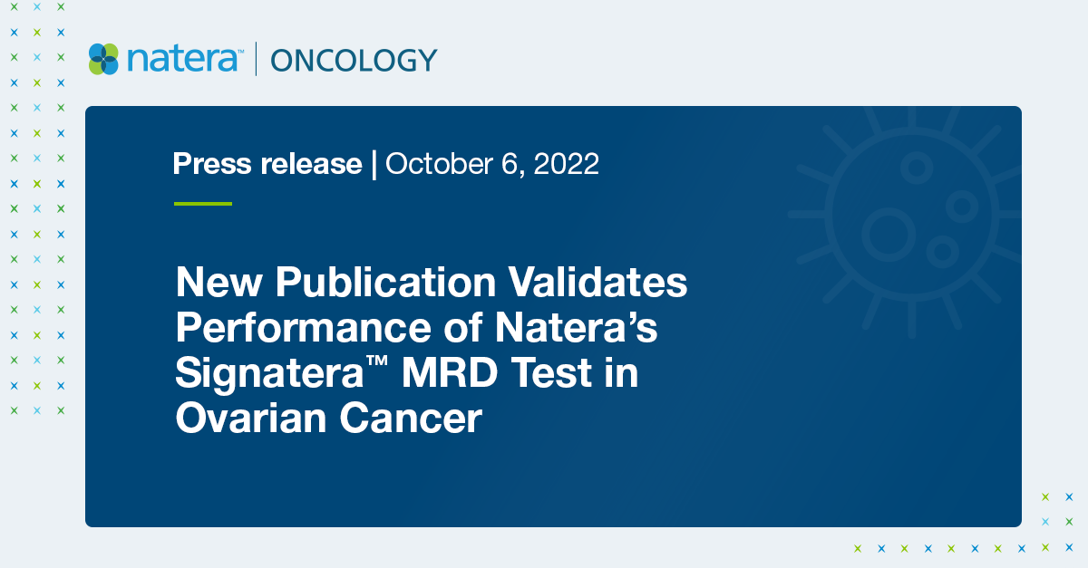 New Publication Validates Performance of Natera's Signatera™ MRD Test